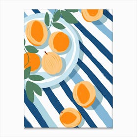 Apricots Fruit Summer Illustration 2 Canvas Print
