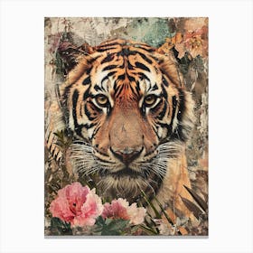 Kitsch Tiger Collage 4 Canvas Print