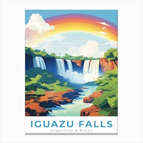 Argentina & Brazil Iguazu Falls Travel 1 Canvas Print