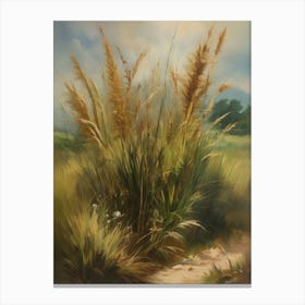 Wild grass, old oil painting,Colorado Arts, Vermont Arts,Montana Arts,Alaska Arts11 Canvas Print