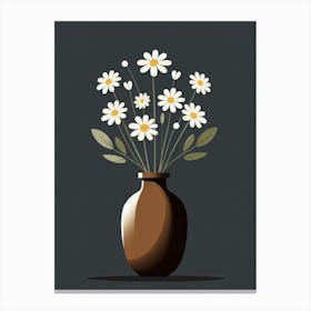 Daisies In A Vase 19 Canvas Print