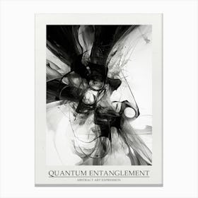 Quantum Entanglement Abstract Black And White 7 Poster Canvas Print