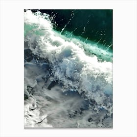 Aerial View Of Ocean Waves Canvas Print