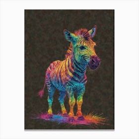 Rainbow Zebra 6 Canvas Print