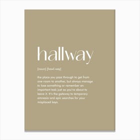 Hallway Definition Prints 01 Canvas Print