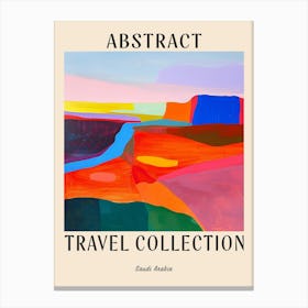Abstract Travel Collection Poster Saudi Arabia 2 Canvas Print