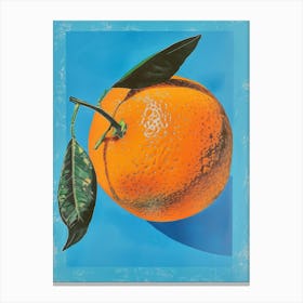 Orange On Blue Canvas Print