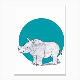 Baby Rhino Canvas Print