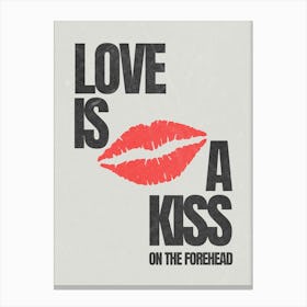 A kiss on the forehead Canvas Print