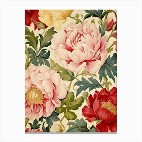 Peonies Wallpaper 4 Canvas Print