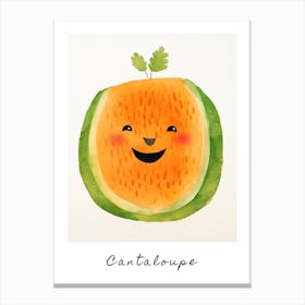 Friendly Kids Cantaloupe 1 Poster Canvas Print