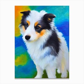 Shetland Sheepdog Fauvist Style dog Canvas Print