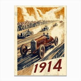 Aihrgdesign A Vintage Poster Of An Automobile Rally In 1914 F 80d40df9 36aa 4f23 Aa2f 70062039caa1 0 Canvas Print