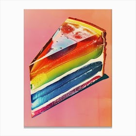 Retro Rainbow Jelly Slice 3 Canvas Print