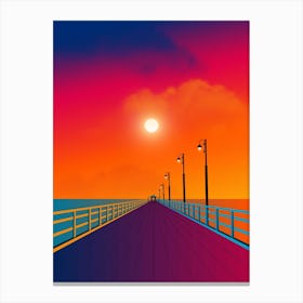 Sunset Bridge Canvas Print