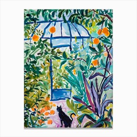 Cat In The Garden Canvas Print