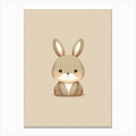 Cute Bunny Character Nursery Childrens Room Art Canvas Print