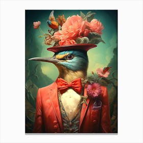 Bird In A Hat Canvas Print