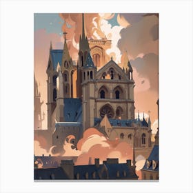 Paris Cathedral Canvas Print