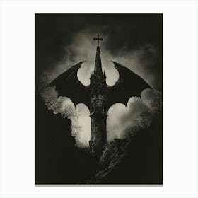 Bats On The Tower Canvas Print