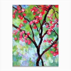 Hawthorn tree Abstract Block Colour Canvas Print