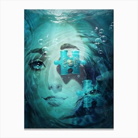 Underwater Jigsaw Canvas Print