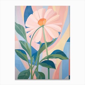 Daisy 3 Hilma Af Klint Inspired Pastel Flower Painting Canvas Print