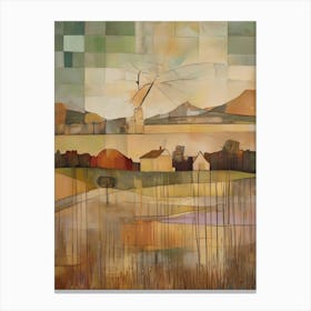 Landscape With Windmill Canvas Print