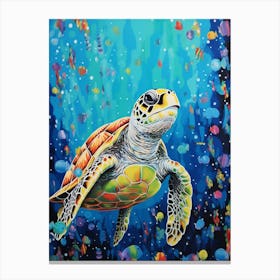 Pop Art Sea Turtle 3 Canvas Print