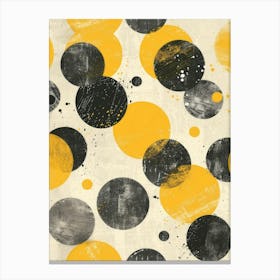 Yellow Polka Dots 1 Canvas Print