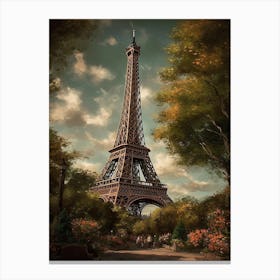 Eiffel Tower Paris France Dominic Davison Style 4 Canvas Print