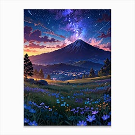 Night Sky Anime aesthetic Canvas Print