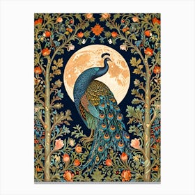 William Morris Peacock 2 Canvas Print