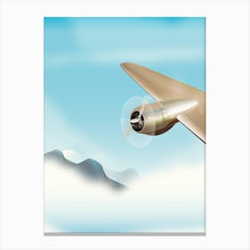 Airplane In The Sky Canvas Print