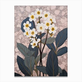 Flower Illustration Forget Me Not Flower 4 Canvas Print