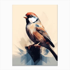 Modern Sparrow Strokes Canvas Print