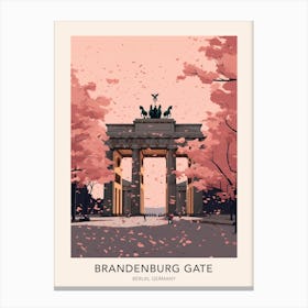 Brandenburg Gate Berlin Germany Travel Poster Canvas Print