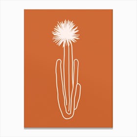 Cactus Line Drawing Hedgehog Cactus 1 Canvas Print