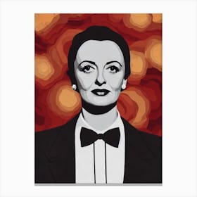 Bette Davis Illustration Movies Canvas Print