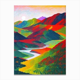 Hemis National Park India Abstract Colourful Canvas Print