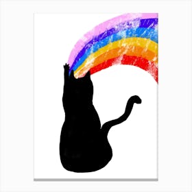 Rainbow Cat 4 Canvas Print