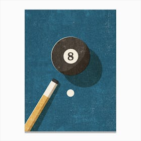 Billiards Ball 8 Canvas Print