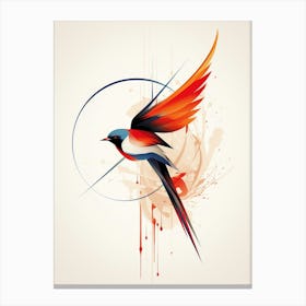 Bird Minimalist Abstract 2 Canvas Print