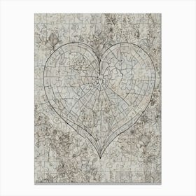 Heart Puzzle 1 Canvas Print