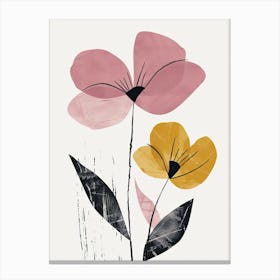 Bogota Flower Market Boho Minimalist Style Canvas Print