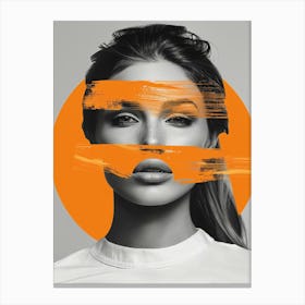 Orange And White Canvas Print