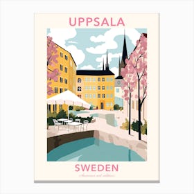 Uppsala, Sweden, Flat Pastels Tones Illustration 2 Poster Canvas Print