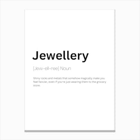 Jewellery Definition Meaning Canvas Print