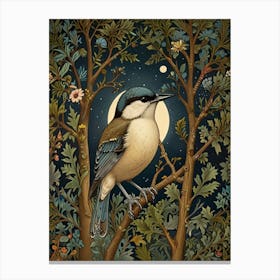 William Morris Owl In The Forest Canvas Print