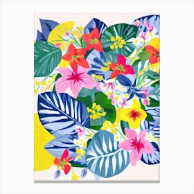 Laurel Modern Colourful Flower Canvas Print